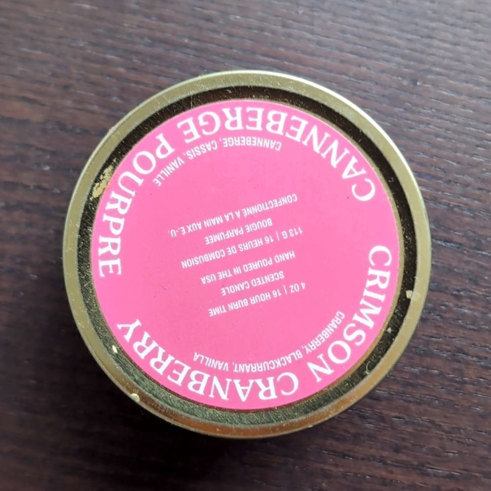 Urban Outfitters Cranberry Soy candle clean burn